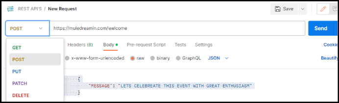 Methods in Rest API